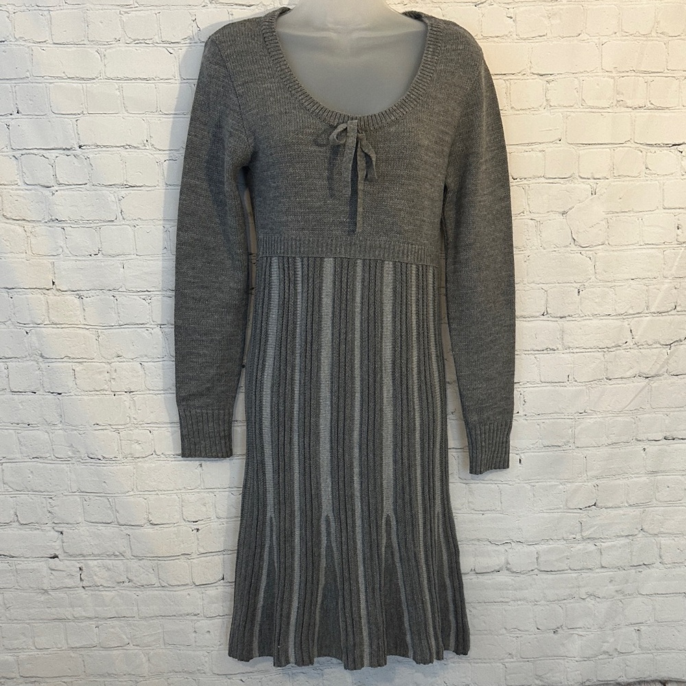 Venus Gray Knit Sweater Dress